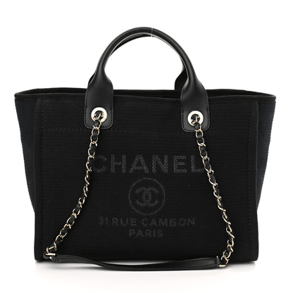 Chanel Mixed Fibers Small Deauville Tote Black 1 of 11