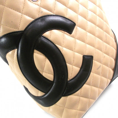 Chanel Calfskin Quilted Medium Cambon Tote Beige Black 6 of 13