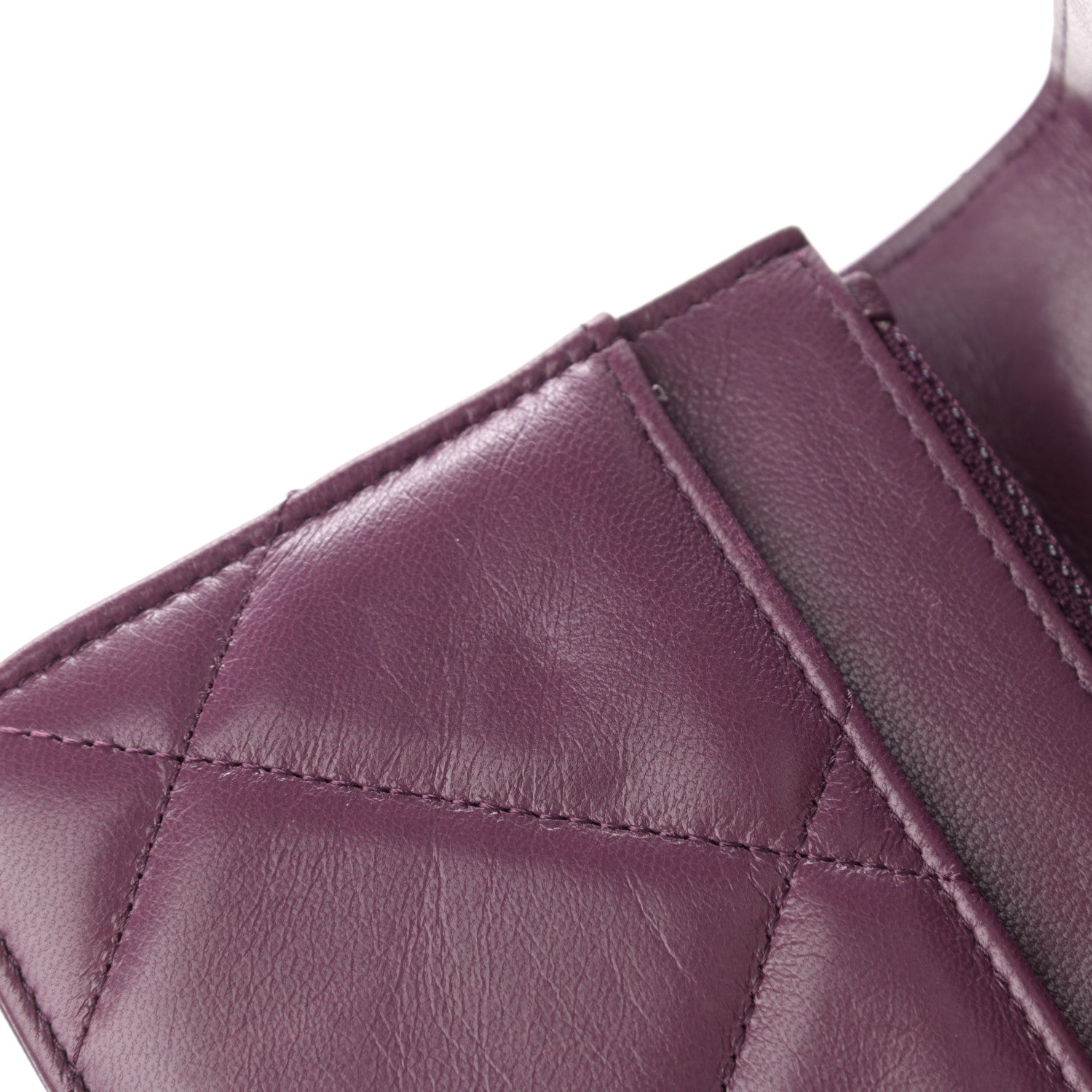 Chanel Lambskin Quilted Chanel 19 Wallet On Chain WOC Purple 12 of 14