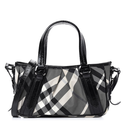 Burberry Nylon Beat Check Shoulder Bag Black 1 of 11