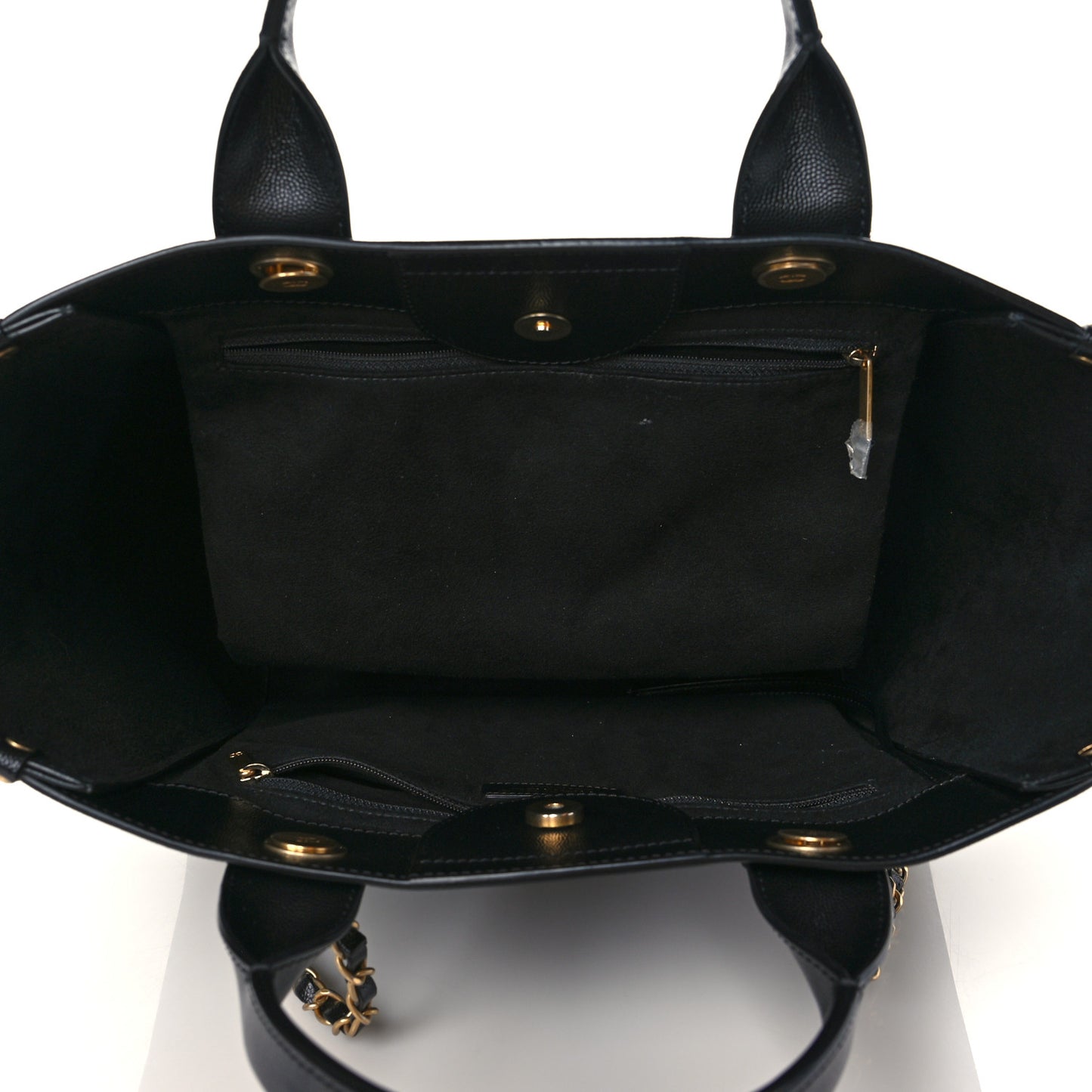 Caviar Small Studded Deauville Tote Black