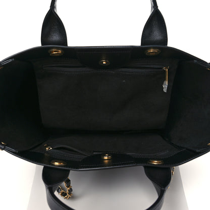 Chanel Caviar Small Studded Deauville Tote Black 5 of 10