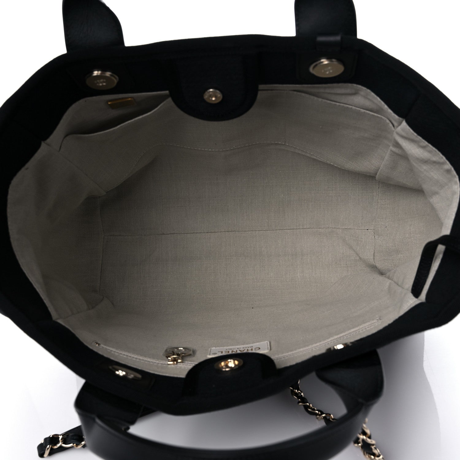 Chanel Mixed Fibers Small Deauville Tote Black 6 of 14