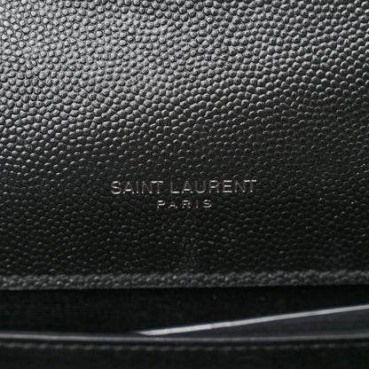 Saint Laurent Grain De Poudre Small Monogram Monochrome Kate Satchel Black 6 of 11