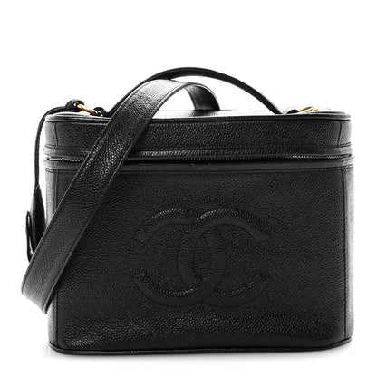 Chanel Caviar CC Vanity Train Case Black 1 of 10