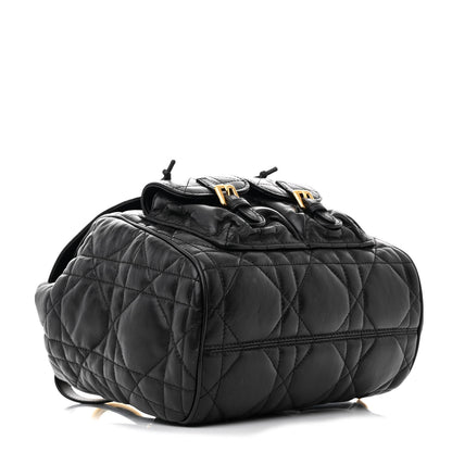 Christian Dior Lambskin Macrocannage Medium Caro Backpack Black 4 of 11