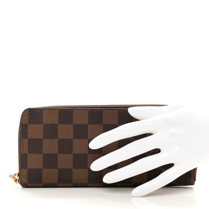 Louis Vuitton Damier Ebene Clemence Wallet Rose Ballerine 2 of 6