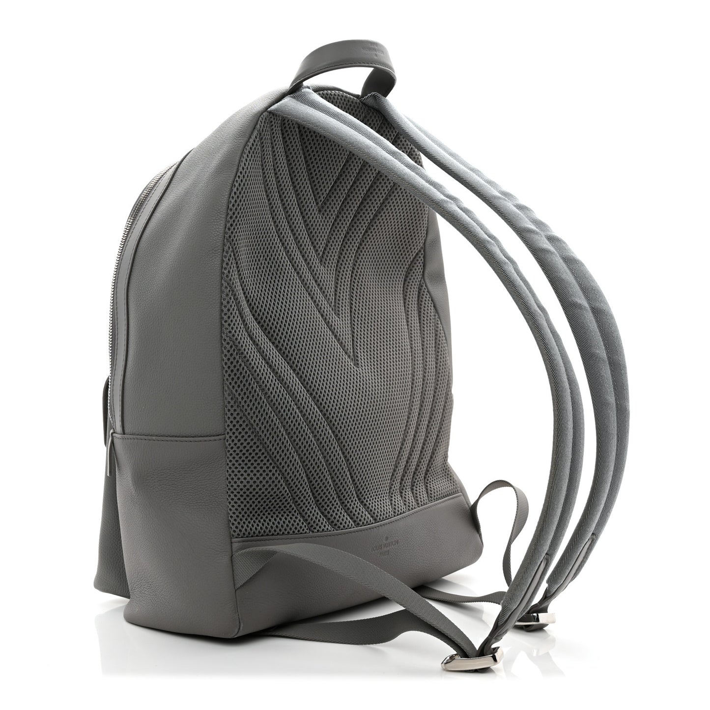 Grained Calfskin Aerogram Takeoff Backpack Grey