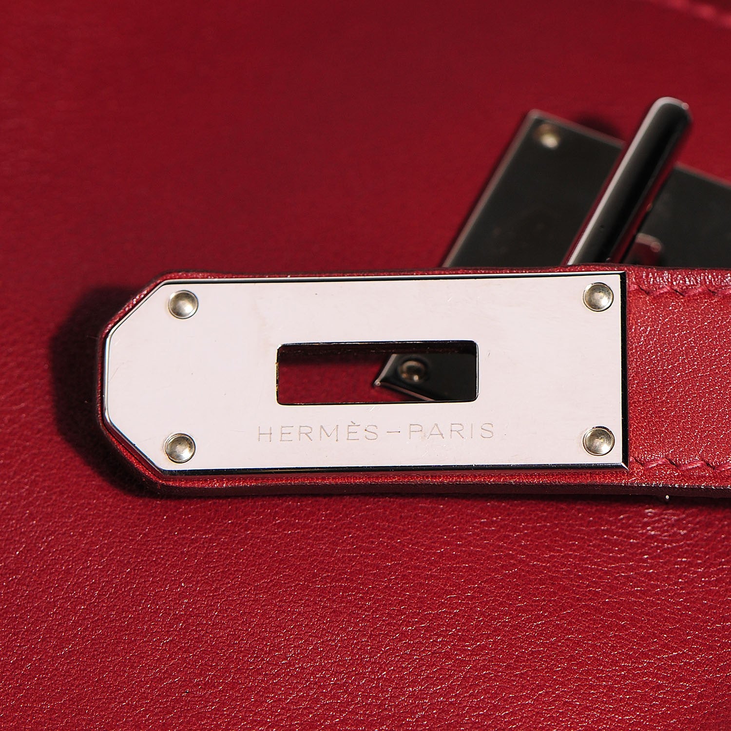 Hermes Veau Sikkim Kelly Relax 50 Rouge H 10 of 21