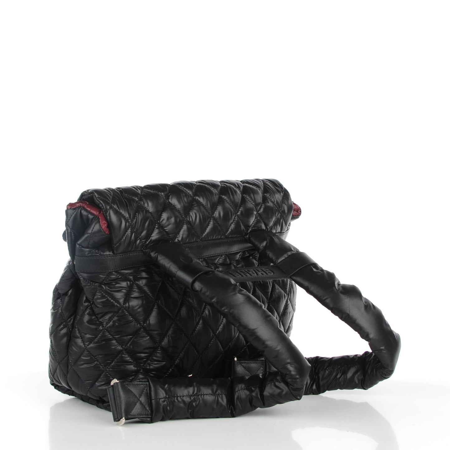 Nylon Quilted Coco Cocoon Backpack Black