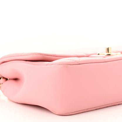 Chanel Lambskin Quilted Resin Bi-Color Chain Flap Bag Pink 9 of 11