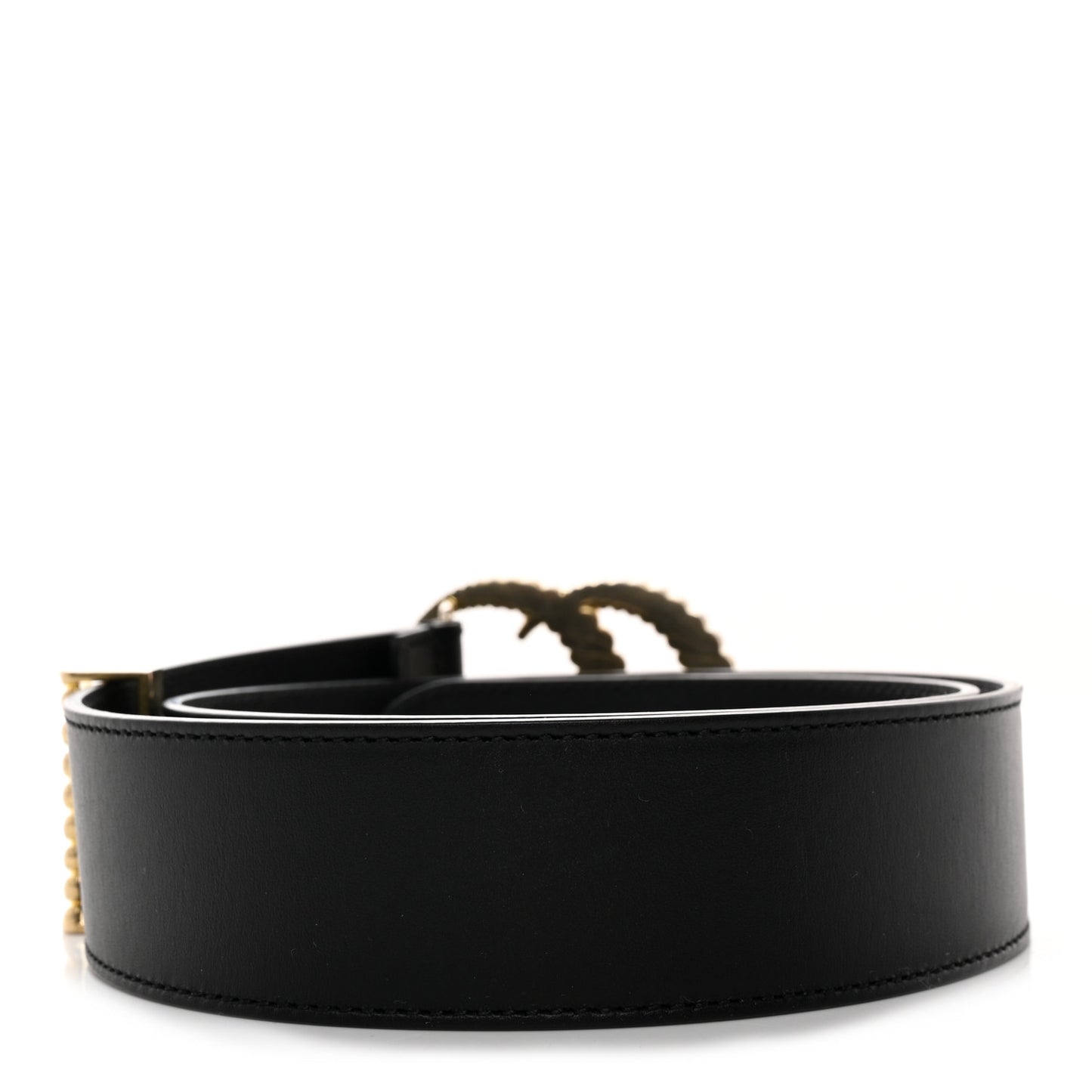 Moon Calfskin Torchon Double G 40mm Belt 80 32 Black