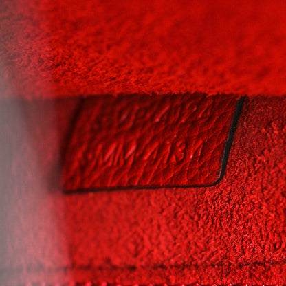 Celine Drummed Calfskin Nano Luggage Vermillion 7 of 10