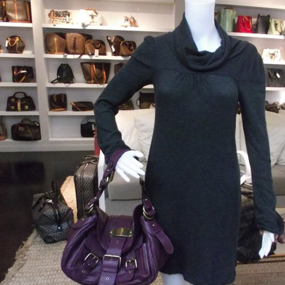 Leather Adina Shoulder Bag Purple