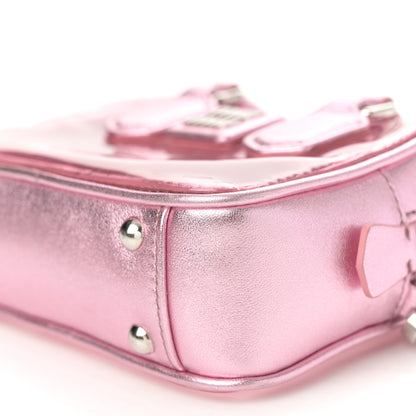 Miu Miu Metallic Nappa Plexi Vinyl Mini Top Handle Crossbody Rosa Mordore 9 of 9