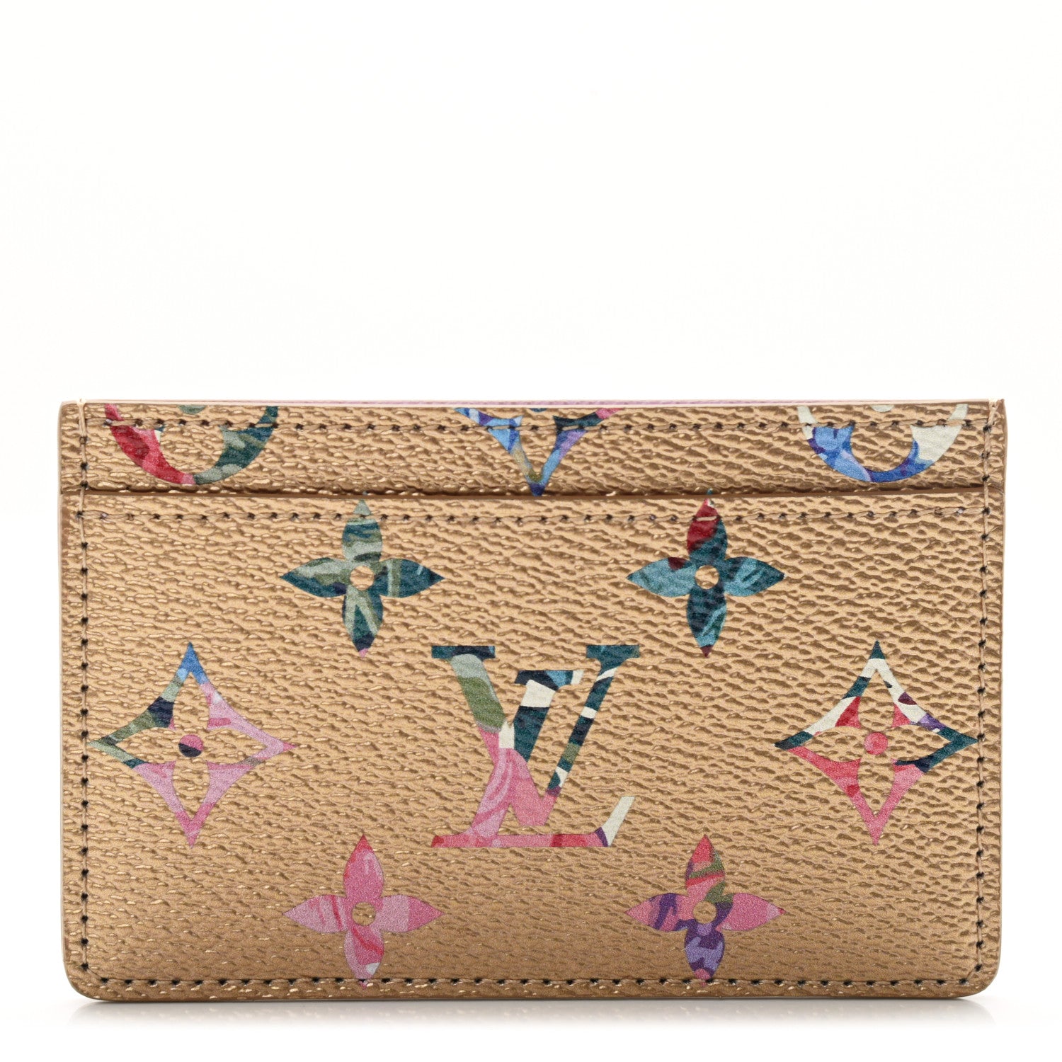 Louis Vuitton Metallic Monogram LV Garden Card Holder Gold 1 of 6