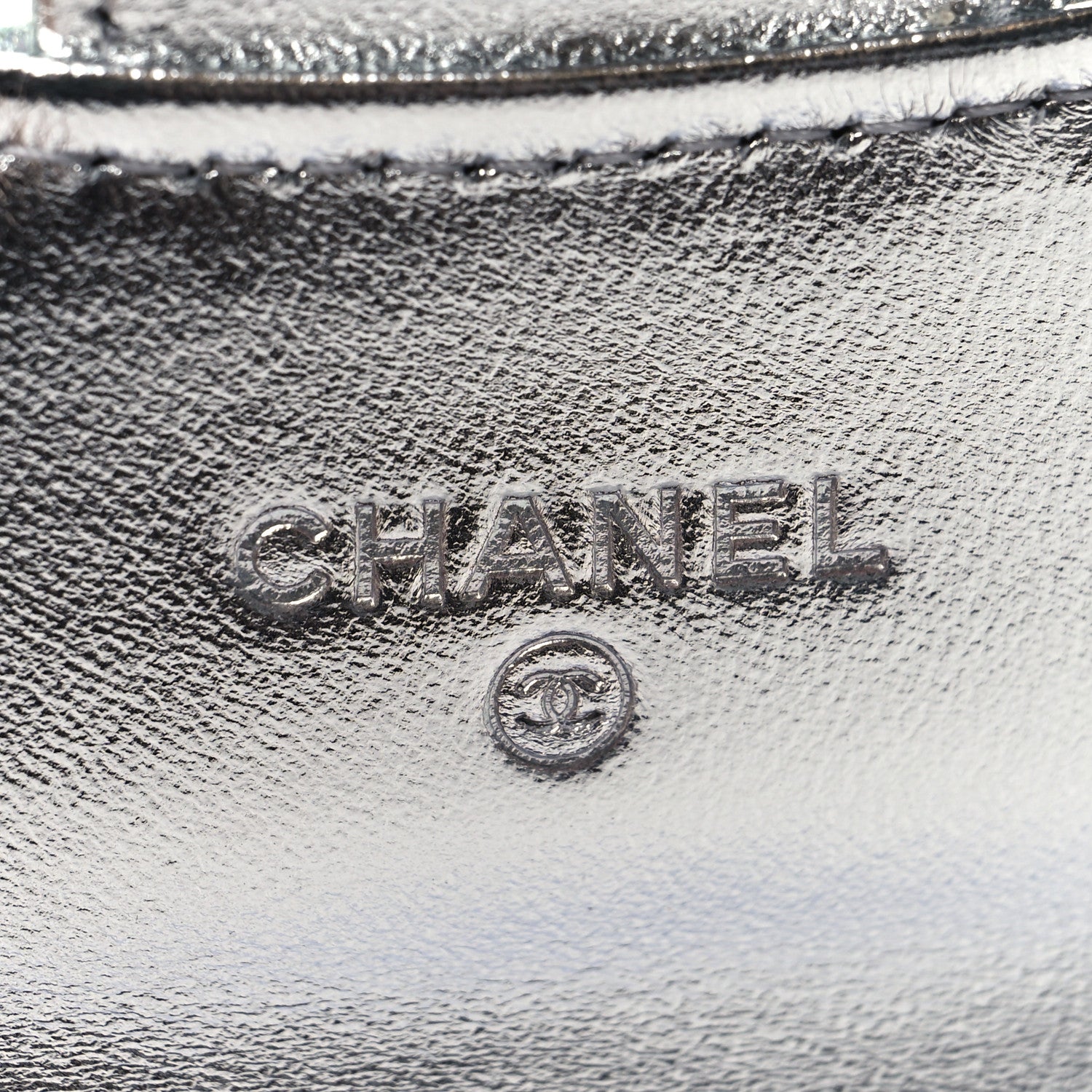 Chanel Gradient Metallic Calfskin Quilted Flap Card Holder Wallet Silver Blue Yellow Purple 6 of 10