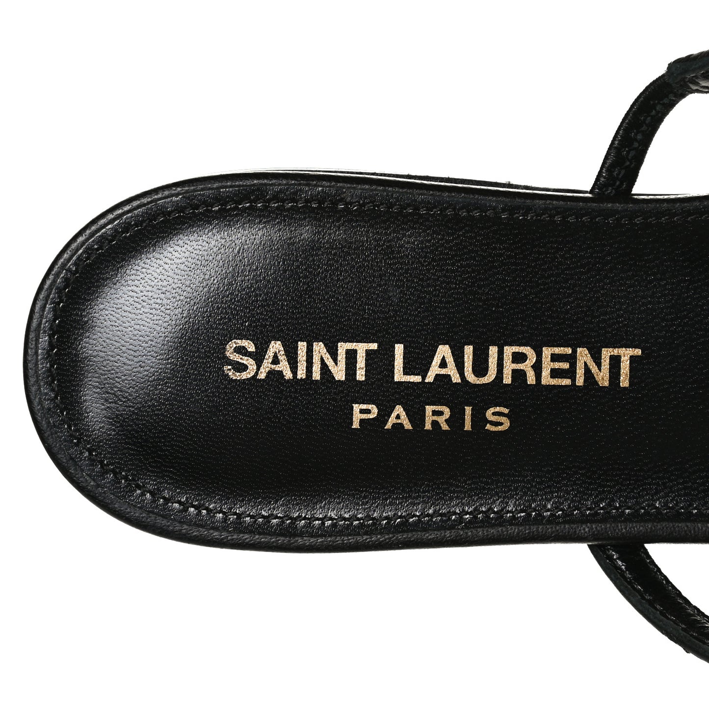 Calfskin Monogram Sandals 36 Black