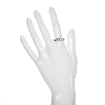 Tiffany 18K White Gold Diamond T Line Band Ring 52 6 2 of 5