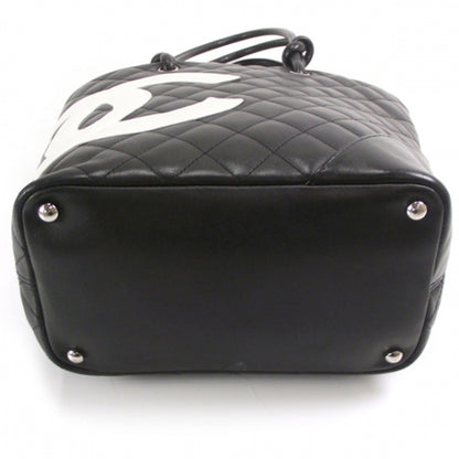 Chanel Calfskin Quilted Medium Cambon Tote Black White 5 of 12