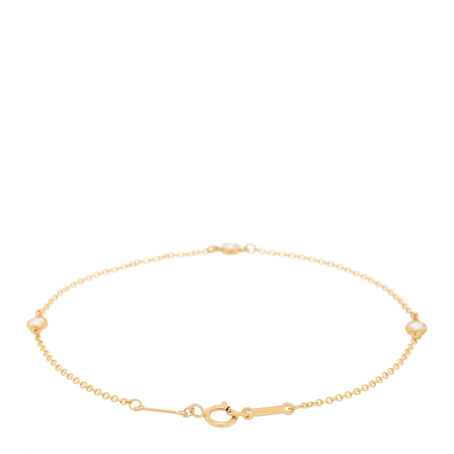 18K Yellow Gold Diamond .15ctw Elsa Peretti Diamonds by the Yard Station Bracelet