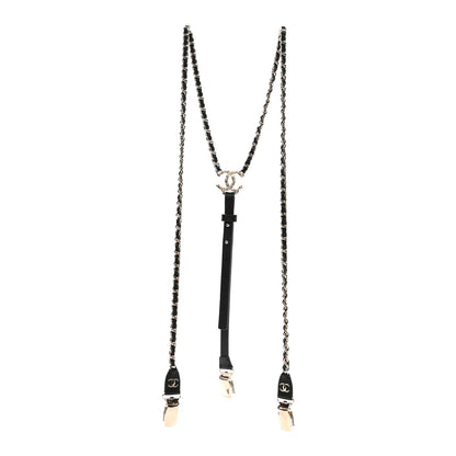Chanel Calfskin CC Chain Suspenders S Black 1 of 5