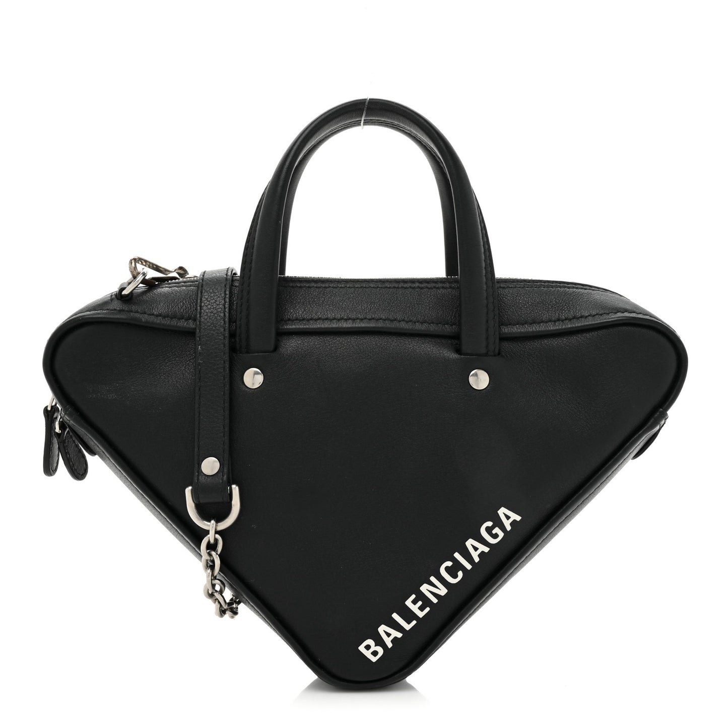 Calfskin XS Triangle Chain Duffle Black
