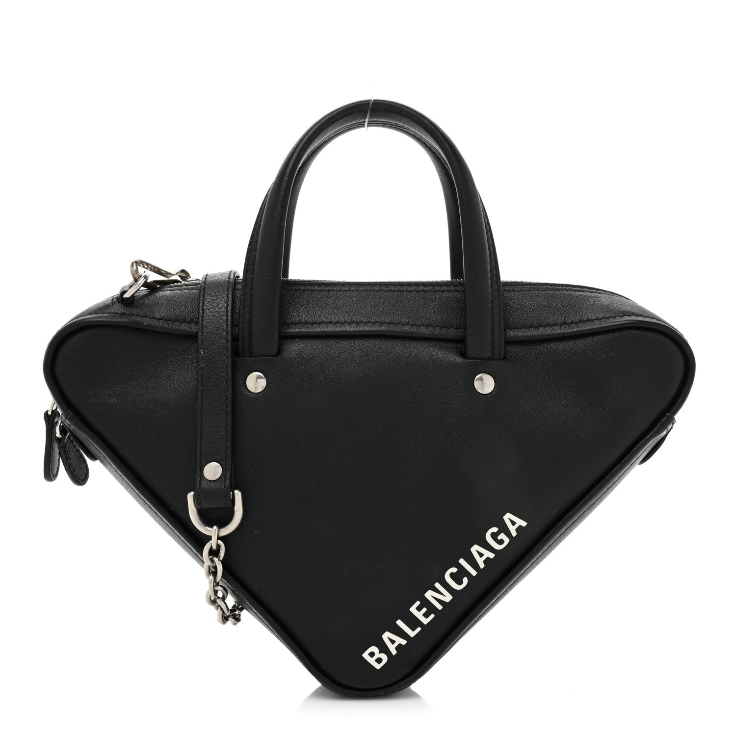 Balenciaga Calfskin XS Triangle Chain Duffle Black 1 of 14