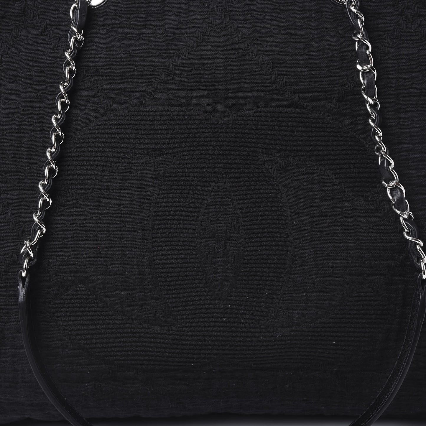 Canvas Extra Large Double Face Shopping Tote Black