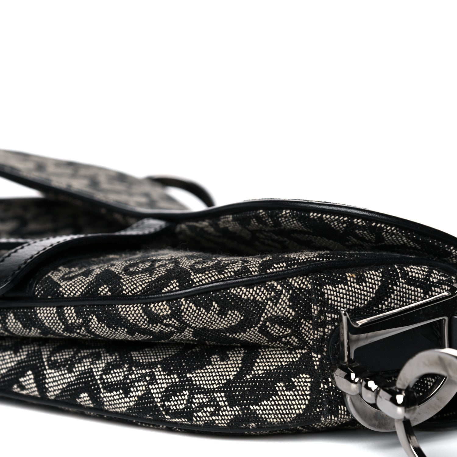 Christian Dior Monogram Saddle Bag Black 9 of 14