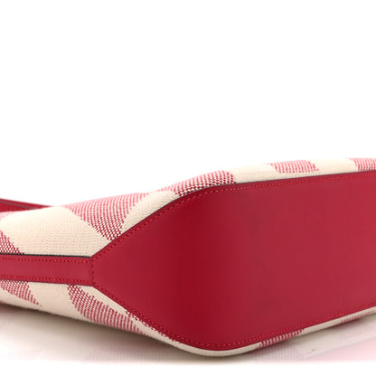 Hermes Swift Toile H Cabas H En Biais 27 Ecru FRAMBOISE 9 of 11