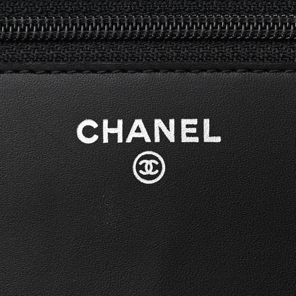 Chanel Calfskin Quilted Cambon Wallet on Chain WOC Black 6 of 11
