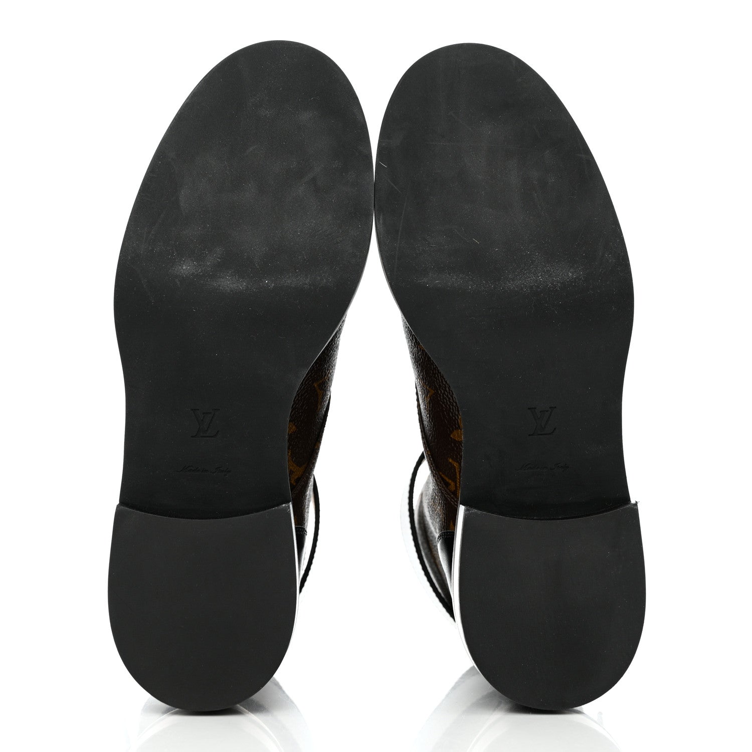 Louis Vuitton Calfskin Monogram Wonderland Flat Ranger Boots 39 Black 5 of 13