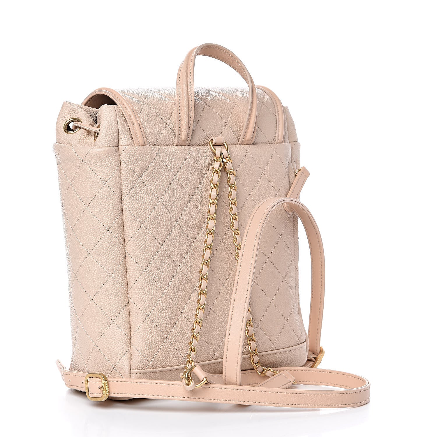 Chanel Caviar Quilted Filigree Backpack Beige 3 of 11