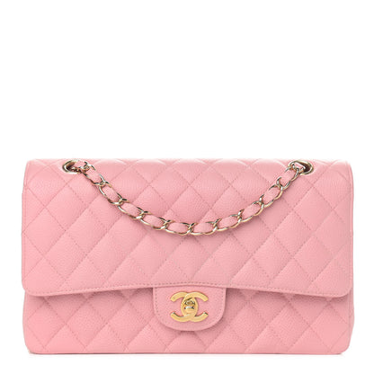 Chanel Caviar Quilted Medium Double Flap Pink 1 of 9