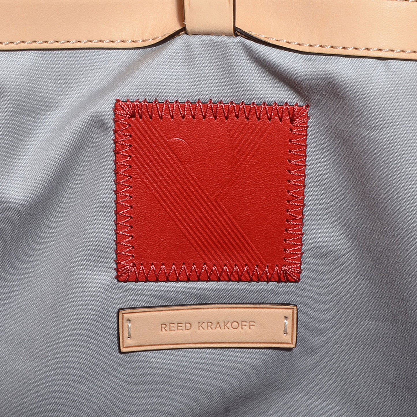 REED KRAKOFF Leather Atlantique Tote Crimson Red