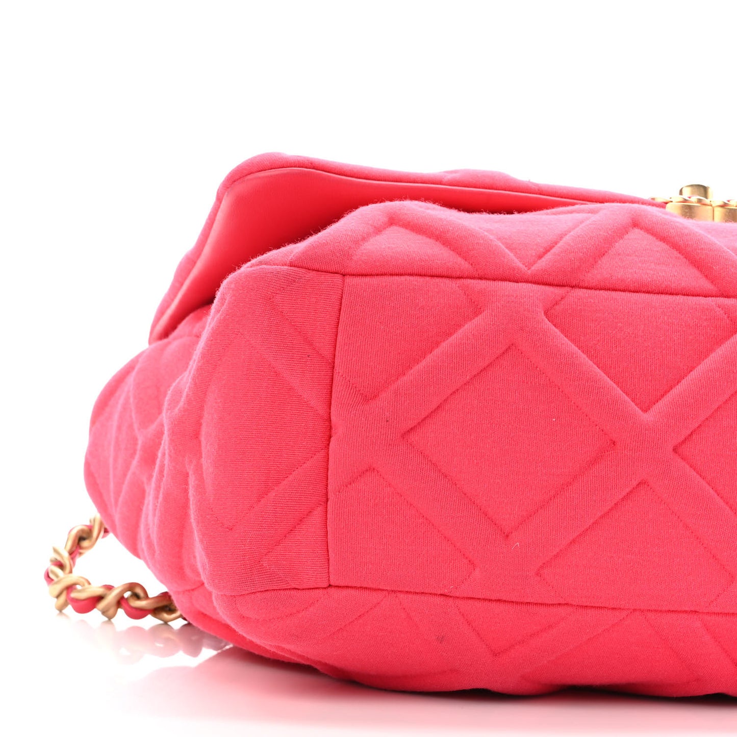 Jersey Lambskin Quilted Maxi Chanel 19 Flap Dark Pink