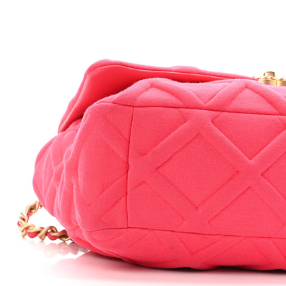 Chanel Jersey Lambskin Quilted Maxi Chanel 19 Flap Dark Pink 9 of 14