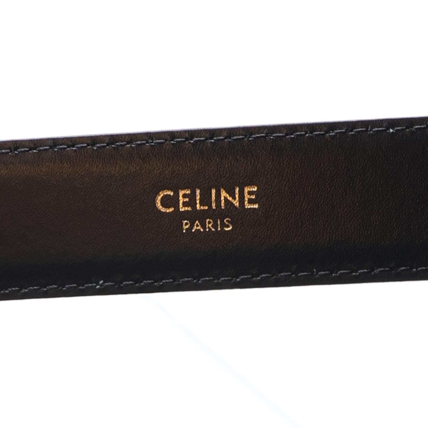 Celine Box Calfskin Medium 25mm Triomphe Belt 90 36 Black 5 of 7