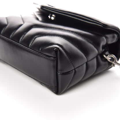 Saint Laurent Calfskin Y Quilted Monogram Toy Loulou Crossbody Bag Black 10 of 10