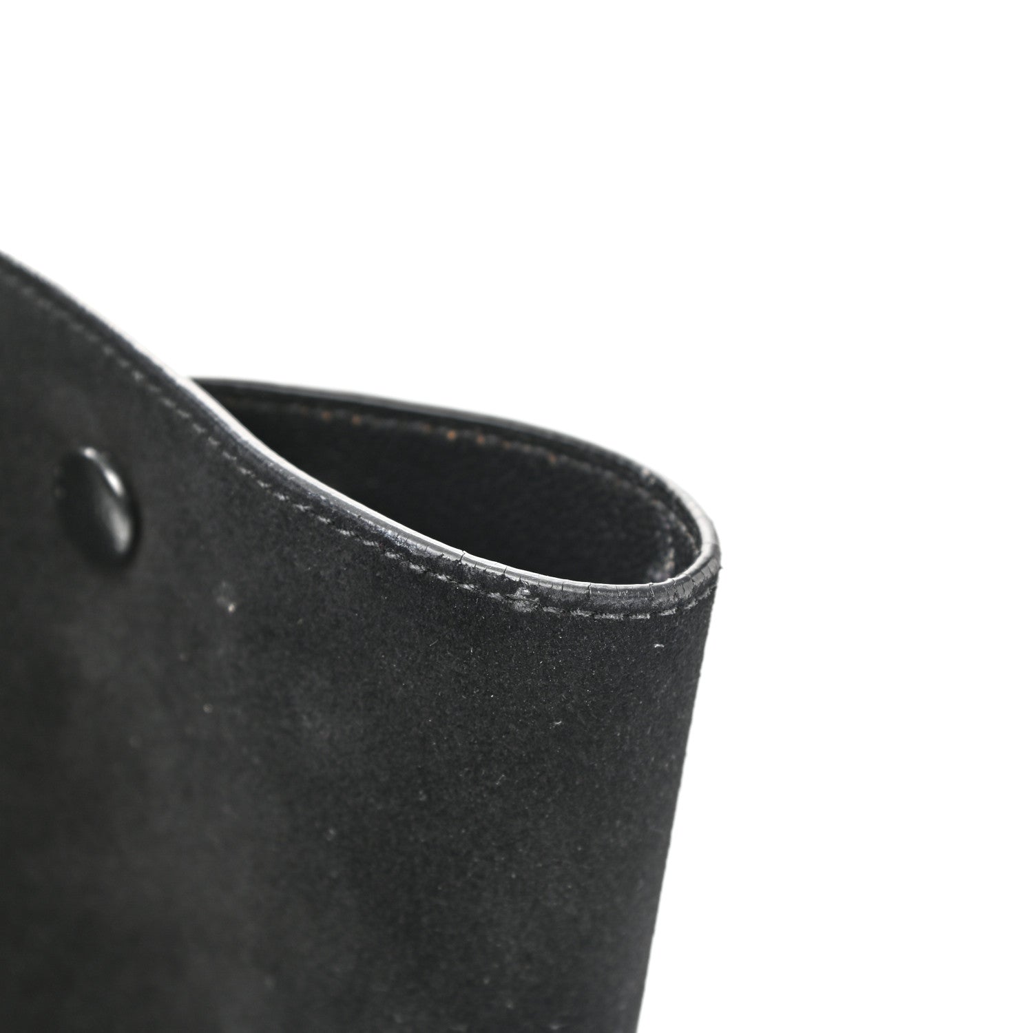 Celine Drummed Calfskin Suede Medium Trapeze Black 12 of 15