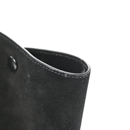 Celine Drummed Calfskin Suede Medium Trapeze Black 12 of 15