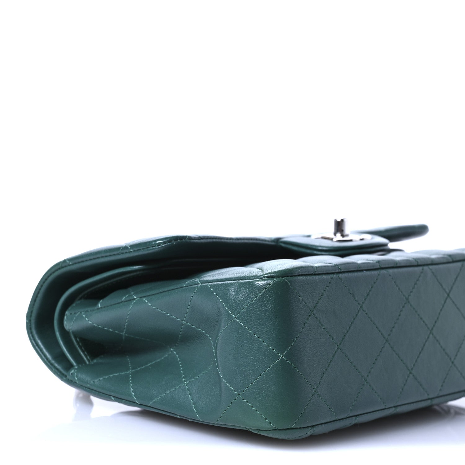 Chanel Lambskin Quilted Small Double Flap Green 10 of 10