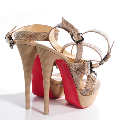 Christian Louboutin Python Platform Toutenkaboucle 150 Strap Sandals 39 4 of 6