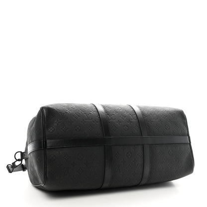 Louis Vuitton Taurillon Monogram Keepall Bandouliere 50 Black 3 of 9