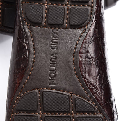 Louis Vuitton Mens Crocodile Monte Carlo Loafers 10 Cacao 6 of 10