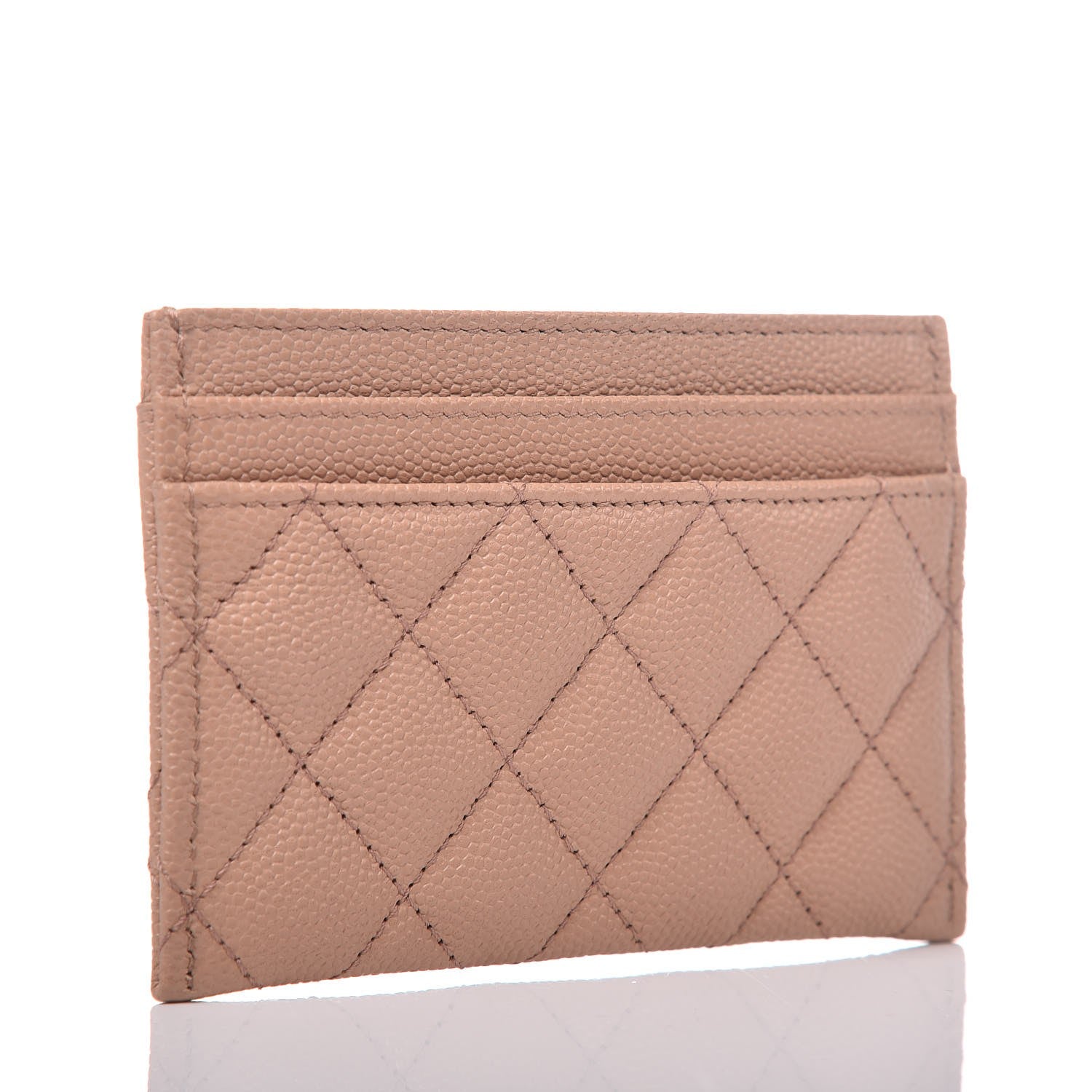 Chanel Caviar Quilted Boy Card Holder Beige 3 of 9