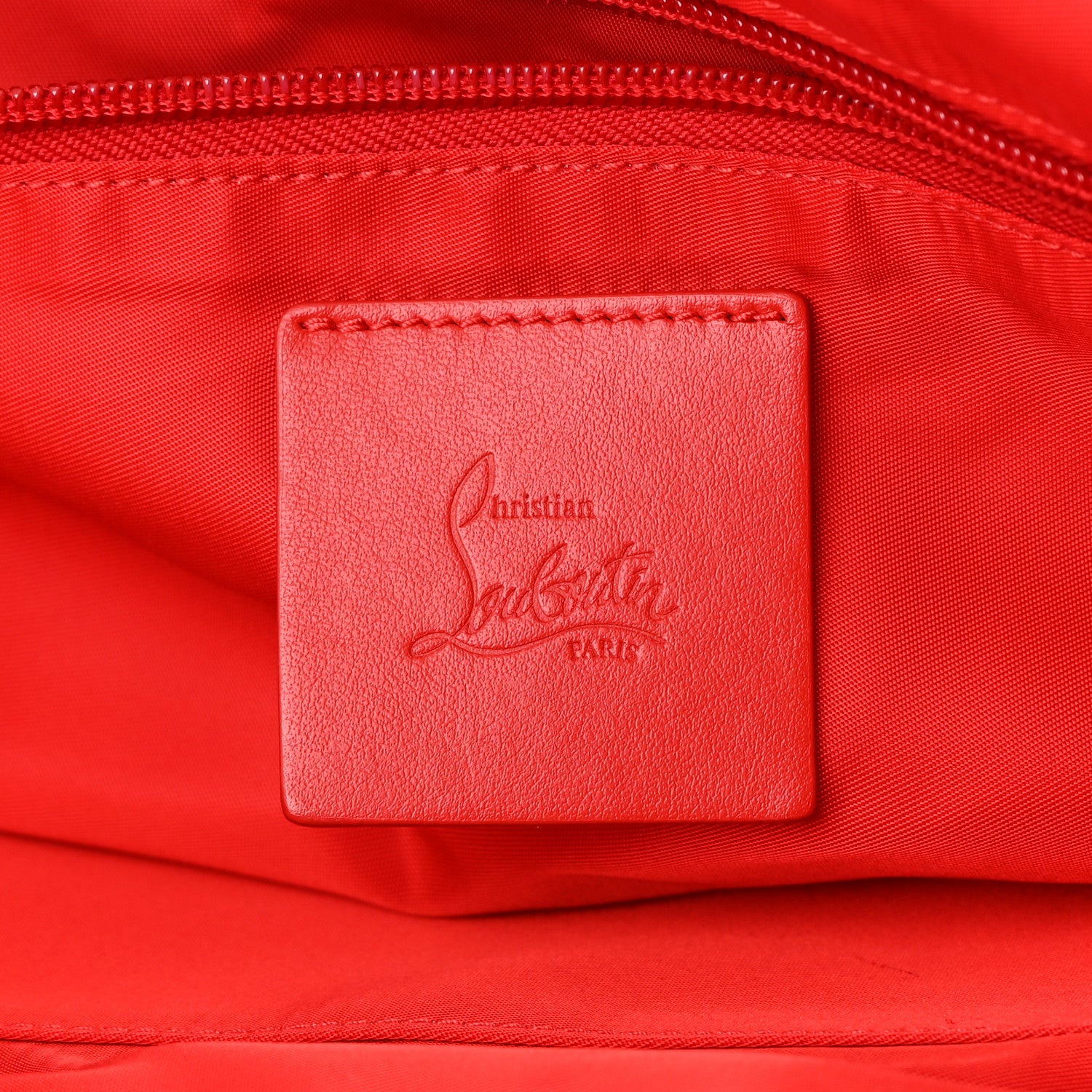 Christian Louboutin Calfskin Nyon Duffle Army Green Red Black 6 of 16