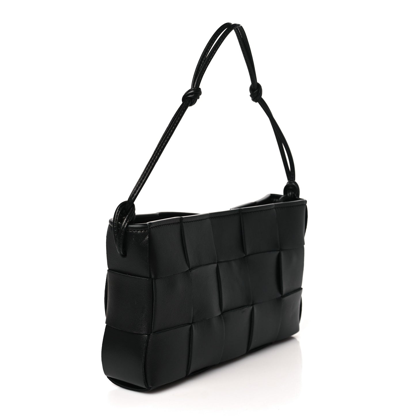 Calfskin Maxi Intrecciato Cassette Pouch On Strap Black