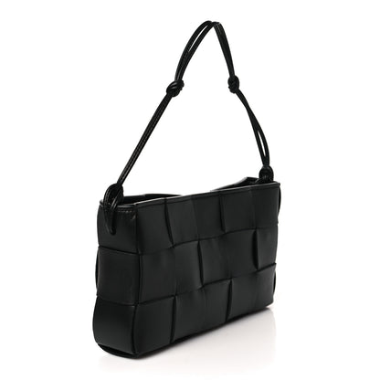 Bottega Veneta Calfskin Maxi Intrecciato Cassette Pouch On Strap Black 3 of 8